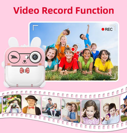 Children 1080P HD Digital Camera  Mini Thermal Printer Photography Instant Print Photo HD Digital Video Cameras Portable Toy