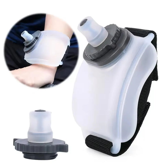 200ml Wrist Water Bottle Silicone Water Bottle Lightweight Sports Water Bottle Wrist Hydration Tool for Marathon Mountaineering