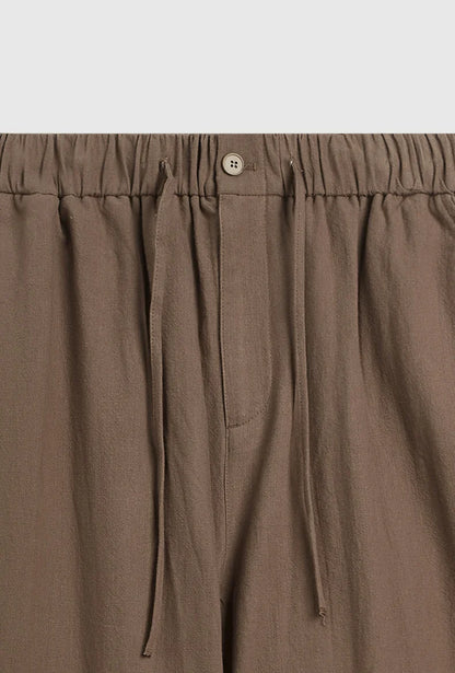 INFLATION Bamboo Cotton Linen  Wide Leg Pants 2024 Spring Summer All-match Casual Mens Trousers