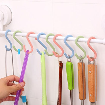 Plastic Multipurpose Portable S Shape Hanging Hooks 4Pcs/8Pcs Kitchen Home Organizer Clothing Rack Baby Stroller Hanger