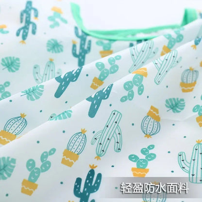 Baby Silicone Cartoon Bib 0-6 Years Soft Bibs Baby Cute Clothing Toddler BPA Free Waterproof Long Sleeve Apron