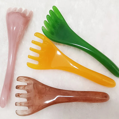 Head Massager Scalp Gua Sha for Body Neck Leg Massage Five-claw Head Scraping Stick Massage Scraping Claw Massage Visage