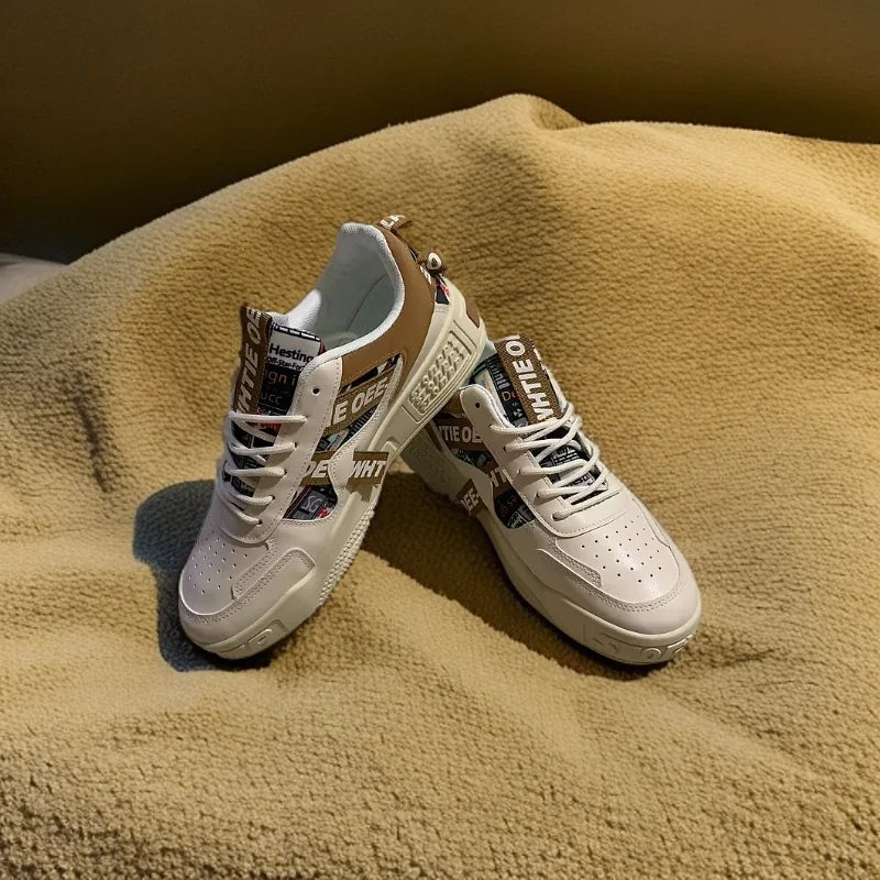 2025 new men's shoes for spring, breathable, niche, trendy, versatile, casual board shoes, height increasing sports shoes