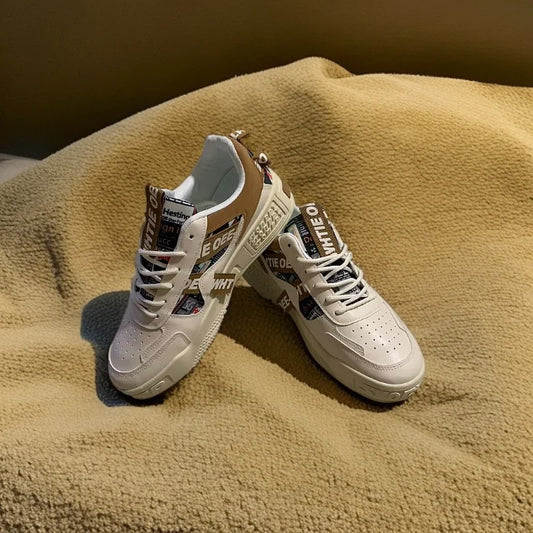 2025 new men's shoes for spring, breathable, niche, trendy, versatile, casual board shoes, height increasing sports shoes