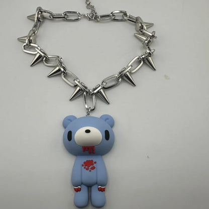 Accessories Series Cute Creative Handmade Melancholic Bear Necklace Fashion Accessories Y2k Style Accessories Children'S Gifts