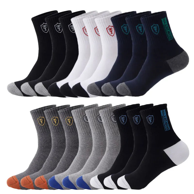 5 pairs of men's sports socks for summer casual  sweat absorbing  comfortable  lightweight  breathable basketball