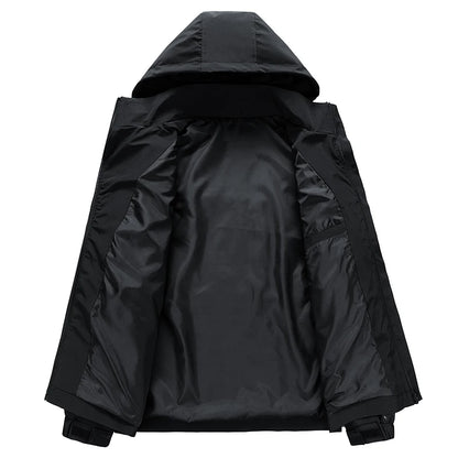 Large Size Jacket Men's Spring Autumn Multi-pocket Loose Workwear Jacket Hooded Youth Trendy Tops Mens Clothes 8XL 9XL