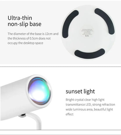 LED Table Lamp for Study Eye Protection USB Touch Dimming Reading Light Flashlight Bedroom Bedside Decor Photo Sunset Desk Lamps