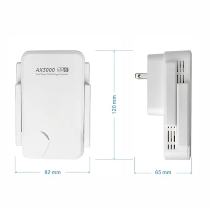 3000Mbps WiFi Repeater Dual Band 2.4Ghz 5GHz Wireless WiFi Extender WiFi 6 Amplifier Range Extender Wi-Fi Booster Range Signal