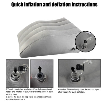 Wedge Pillow Knee Cushion Foot Pillow Elevation Leg Pillows For Travel Camping Sleeping Portable Inflatable Leg Pillow PVC