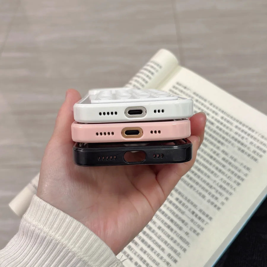 3D Suction Cup Airbag Phone Case For iPhone 16 15 14 13 12 11 Pro Max XR X XS 7 8 Plus Transparent Candy Shockproof Bumper Cover