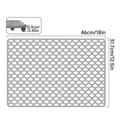 Anti Slip Silicone Sink Mat Essential Kitchen Accessory for Protecting Dishes and Reducing Noise in Center Drain Sinks
