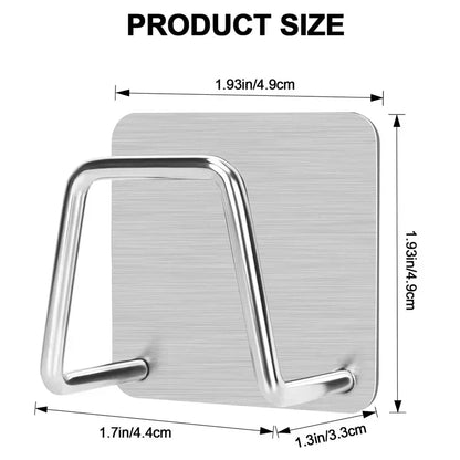 Kitchen Stainless Steel Sink Sponges Holders Self Adhesive Drain Drying Racks Wire Rag Organizer Hooks Multipurpose Wall Hooks
