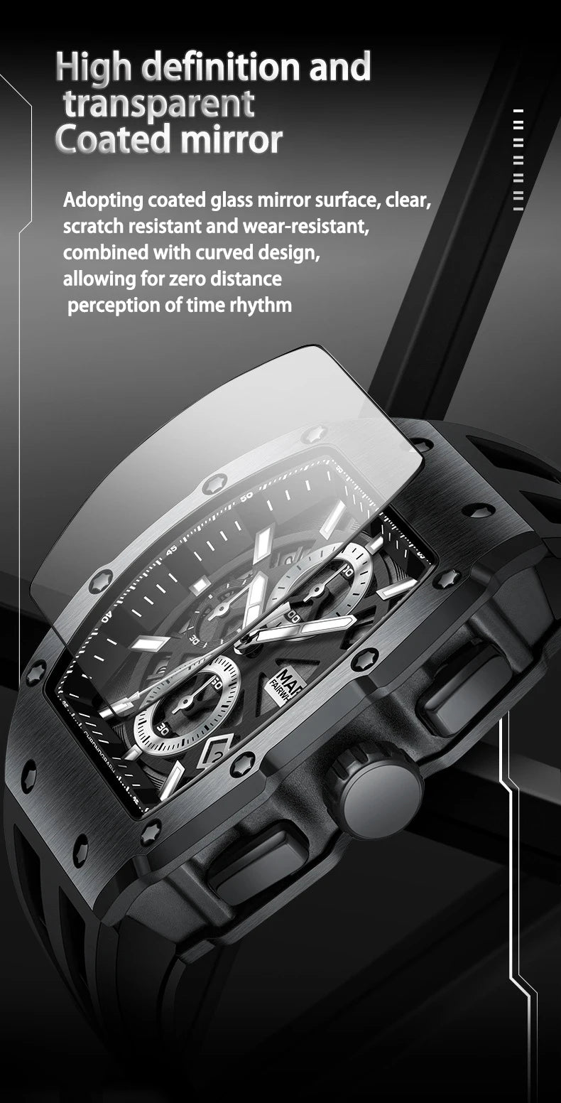 UTHAI CQ241 Original replica watch men's watch fluorescent waterproof men's watch barrel shaped quartz watch