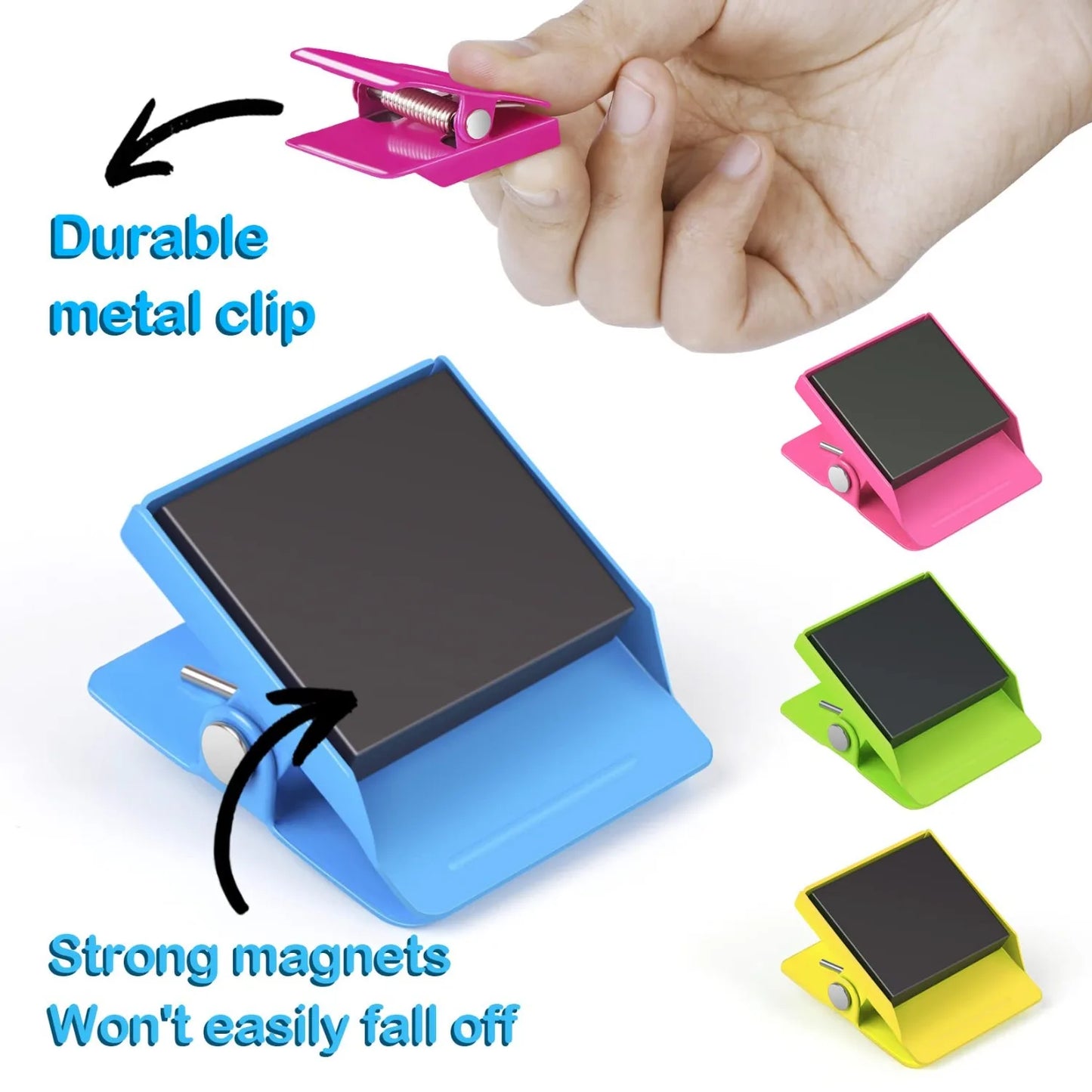 Fridge Magnetic Clips Heavy Duty Refrigerator Magnets Clips Whiteboard Multi Color Metal Magnetic Clamp