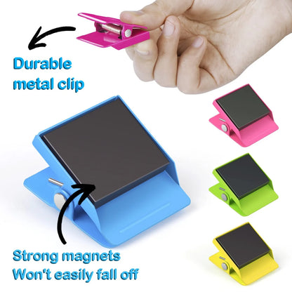 Fridge Magnetic Clips Heavy Duty Refrigerator Magnets Clips Whiteboard Multi Color Metal Magnetic Clamp