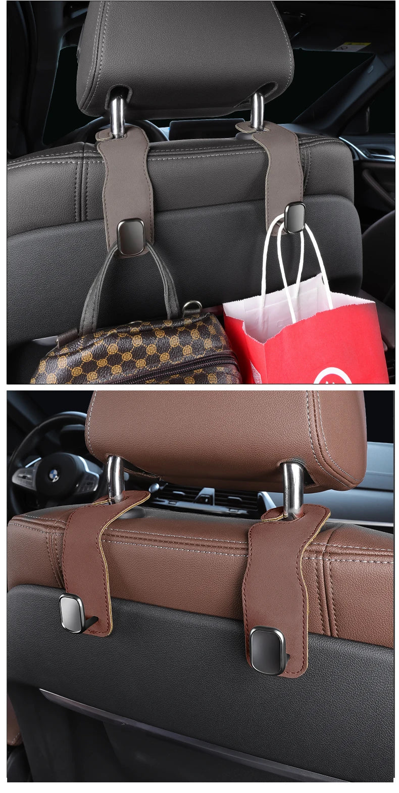 Car Hooks - Rear Seat Back Hooks for Vehicle Storage of Small Items