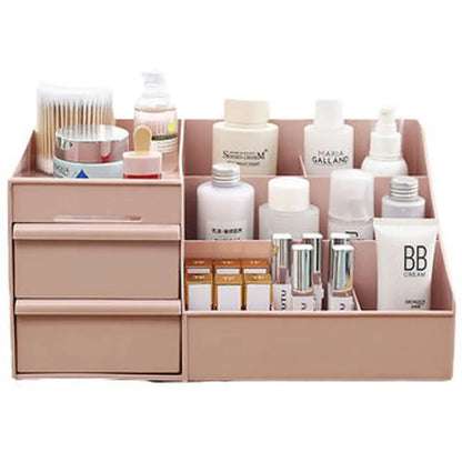 Makeup Organizer With Drawers Desktop Storage Box for Cosmetics Lipstick Brushes Lotions Eyeshadow