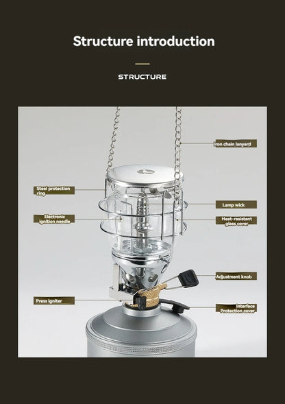 CAMPINGMOON Outdoor Lighting, Tent Light, Medium-sized Portable Small Lantern, Campsite Gas Light