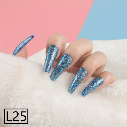 1 Set Glitter False Nail Tips Full Cover Ballerina Fake Nail Tips Press on Nail Tips Coffin