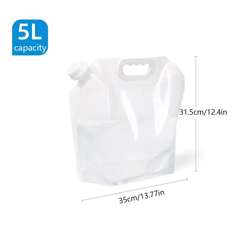 Outdoor Water Storage Bag 8L With Faucet Valve Travel Camping Food Grade Large Capacity Portable Foldable Plastic Water Bag