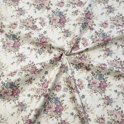 160x50cm Vintage Rose Flower Cotton Fabric Cotton Bedding Cotton Clothing Hair Ring Fabric