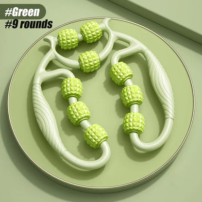 Massage Roller Anti-cellulite Massager Body Leg Slimming Roller Yoga Training Device U-shaped Pilates Muscle Relaxation Roller