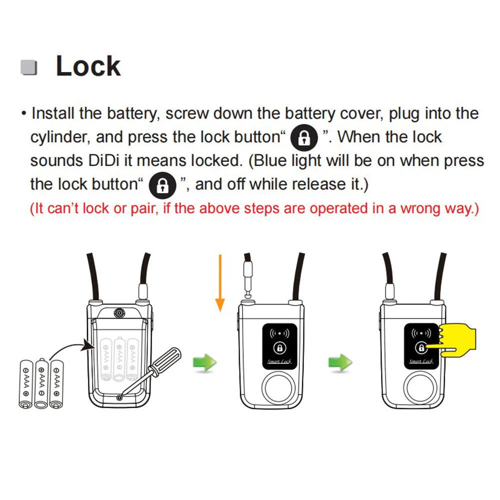 New Bicycle Anti-theft Alarm Lock Bluetooth Smart APP Control Waterproof Bike Burglar Vibration Alarm Lock Security System