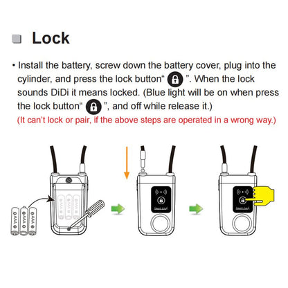 New Bicycle Anti-theft Alarm Lock Bluetooth Smart APP Control Waterproof Bike Burglar Vibration Alarm Lock Security System