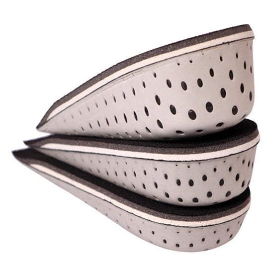 Height Increase Half Shoe Insoles Heel Insert Sports Shoes Pad Cushion Arch Support Unisex 2-4 CM Invisible Heighten Sole Insole