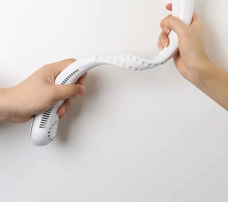 Handheld Fan Portable Mini Fan Portable Mini Leafless Hanging Neck USB Fan Battery Operated for Outdoor Use