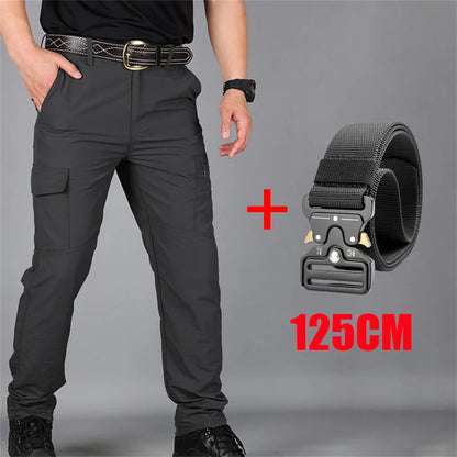 2025 Outdoor Waterproof Tactical Cargo Pants Men Breathable Summer Casual Army Military Long Trousers Male Quick Dry Cargo Pants