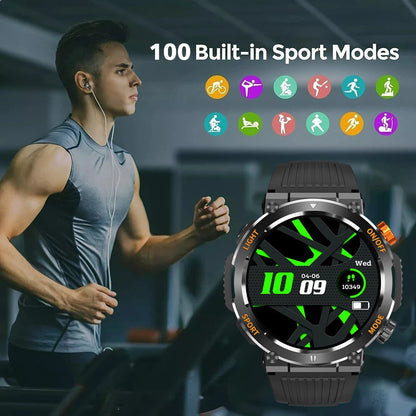 Smart Watch Men Bluetooth Call Health Monitor Sports Smart Watch IP67 Waterproof Outdoor Sports Watch 100+ Sports Modes