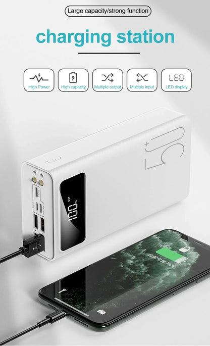 New Power Bank 30000mAh/40000mAh Portable Charger LED Light Poverbank Powerbank External Battery For iPhone Xiaomi OPPO