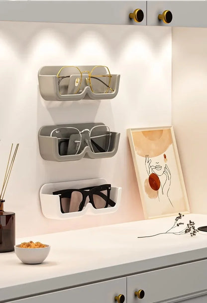 10PCS Eyeglasses Organizer Premium Sunglasses Display Case Wall Mounted No-Punch Sunglasses Organizer Home Organization