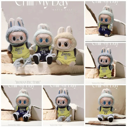 Labuibu Only Selling Clothes 17cm First Second Generation Labubu Basketball Clothes Cute Doll Decoration Handmade Doll Clothes