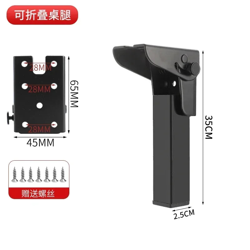 Foldable Table Leg Supports Thickened Sturdy Bases Anti-Slip Wear-Resistant Silent Foot Pads Heavy-Duty Aluminum Alloy  Design