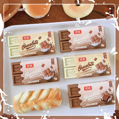 school teacher gift back to school supplies Aesthetic cute stationery Kawaii object funny erasers Chocolate rubber cute things