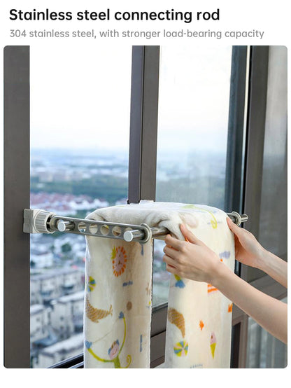 Drying Rack Balcony Clothes Drying Rack Wall Mounted Clothes Drying Rack Bathroom Drying Rack Indoor Space Saving 8 Holes