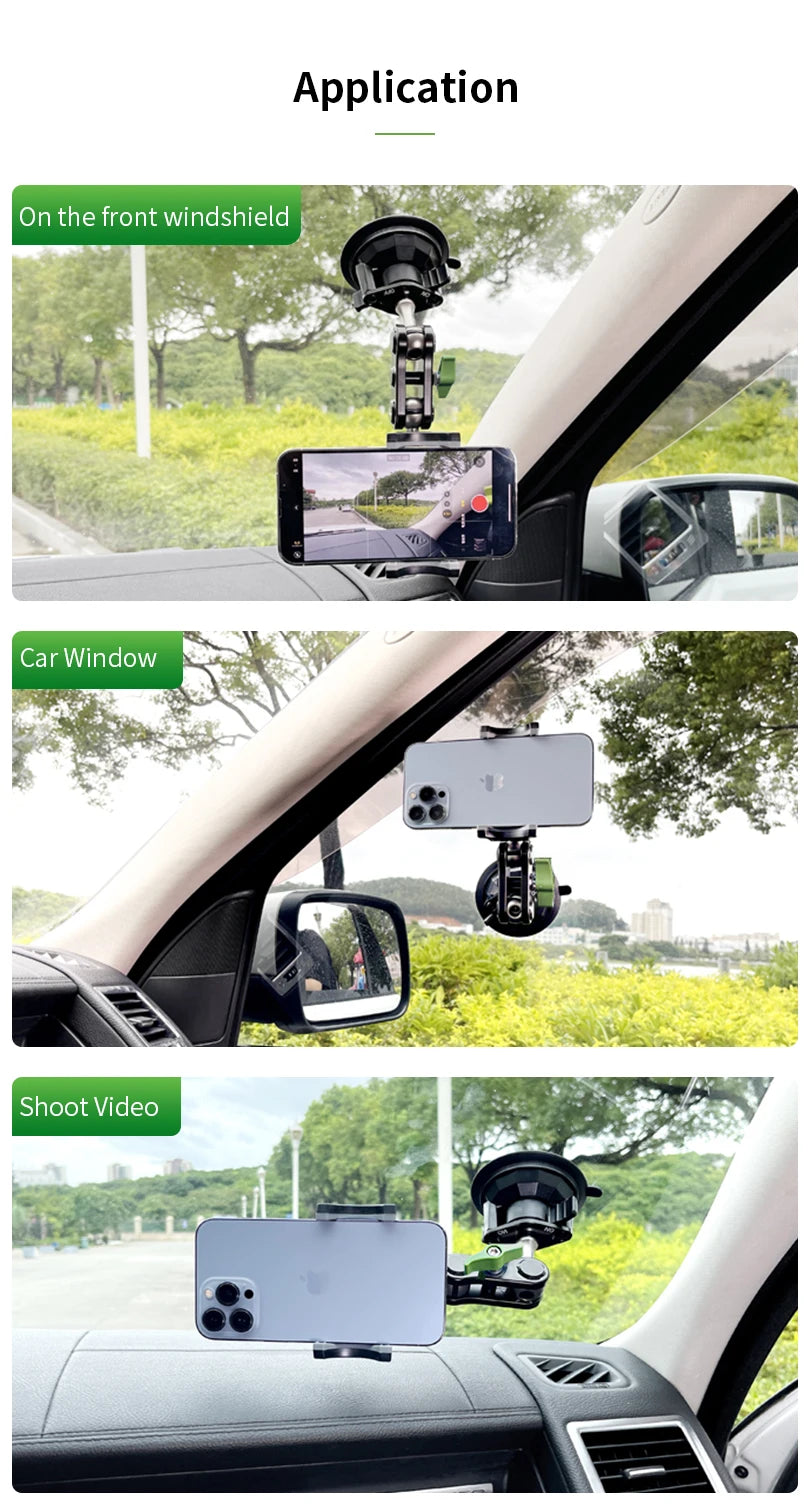 Car Phone Holder Windscreen Mount,Dashboard Phone Holder, Strong Suction Cup Phone Mount ,360°Mobile Phone Holder for Windshield