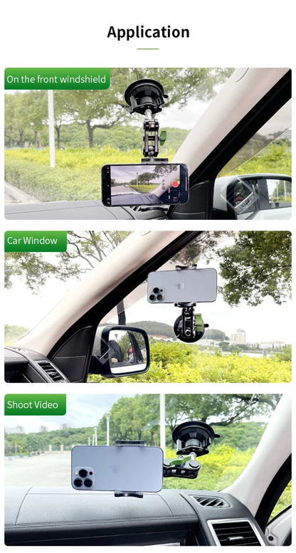 Car Phone Holder Windscreen Mount,Dashboard Phone Holder, Strong Suction Cup Phone Mount ,360°Mobile Phone Holder for Windshield