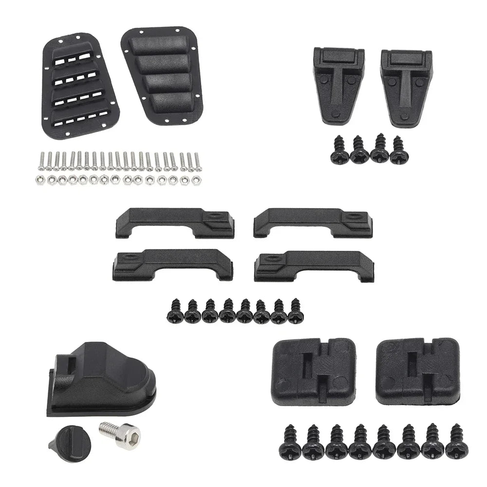 For 1:10 1/10 RC Crawler Car TRX-4 TRX4 Defender D90 Parts Door Hinges Hood Grille Door Handles Engine Cover Hinge Fuel Tank Cap