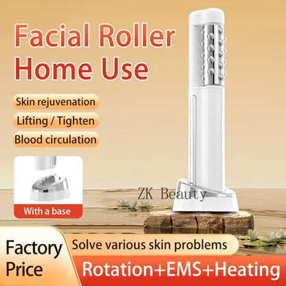 2025 Newest Facial Roller Machine Rotation EMS Heating Skin rejuvenation Facial Lifting Tighten Portable Beauty Machine