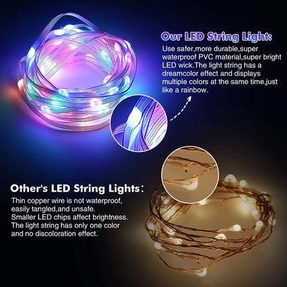Smart USB LED Lights 5/10/20m Fairy Light APP Remote Indoor And Outdoor Multifunctiona String Decor for Party Christmas Holiday