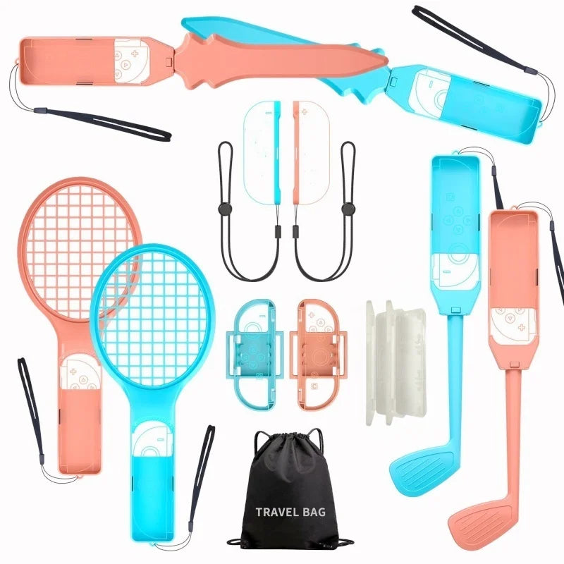 Switch 2 Sports Accessories Bundle -19 in 1 Family Accessories Kit for NS Sports Games Compatible with Switch/OLED