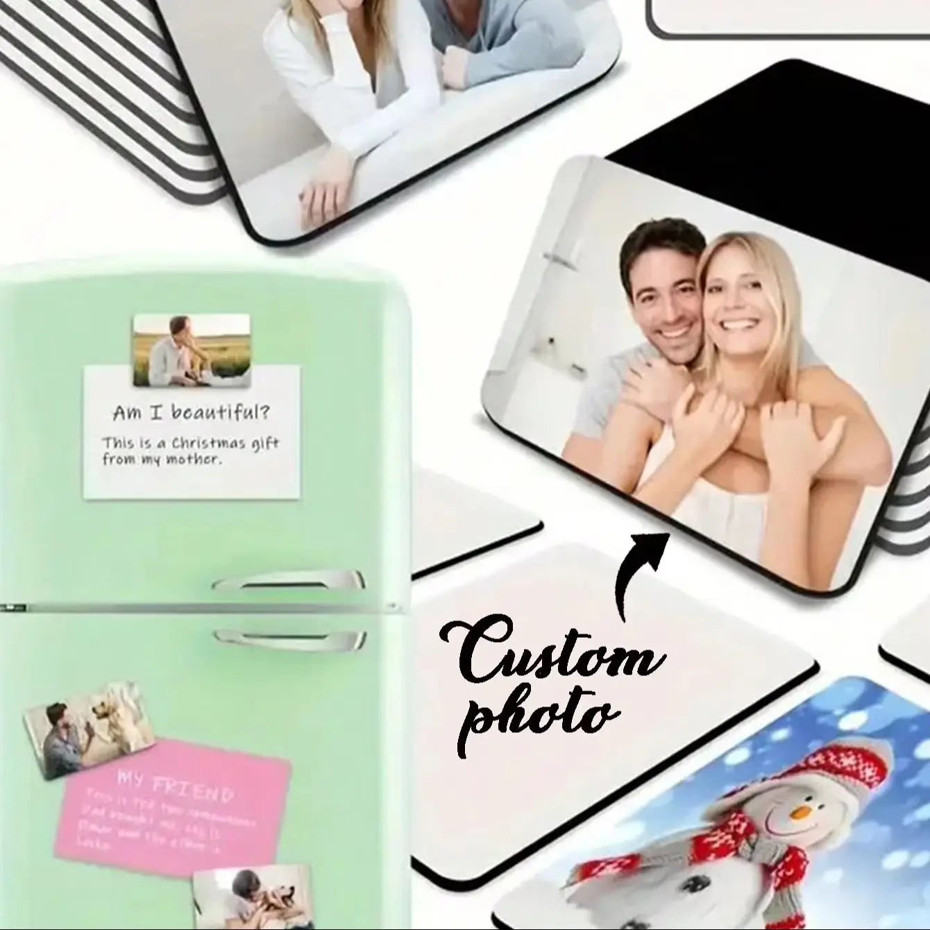 1/3pc Custom Photo Fridge Magnet, Customisable Magnetic Picture Fridge Magnet, Perfect for Refrigerator, Whiteboard & Locker |