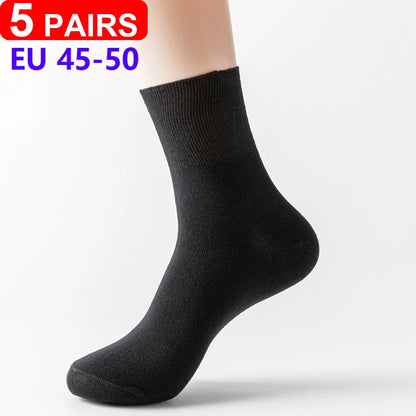 5Pairs Comfortable and Supportive Diabetic Socks for Men and Women Moisture wicking Cotton Fabric Non-binding Top Business Socks