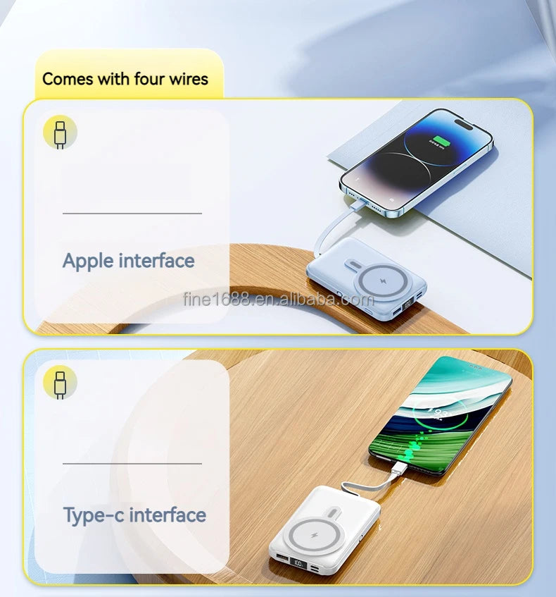 PD 20W Fast Charging 10000mAh Portable Phone Charger Power Station Power Bank Magnetic  Wireless Charger  Power bank