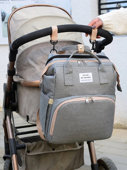 Portable Baby Folding Bed Mommy Bag Folding Mosquito Net Multifunctional Outgoing Portable Mother and Baby Backpack Large Capaci