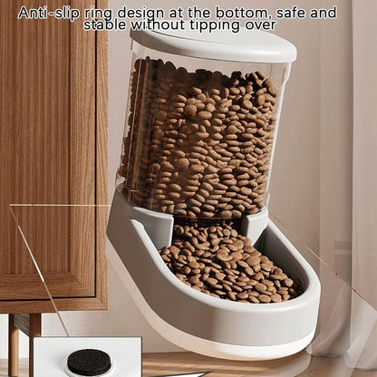 Automatic Pet Feeder Water Dispenser Dog Cat Gravity Food Water Dispenser With Pet Food Bowl Large Capacity